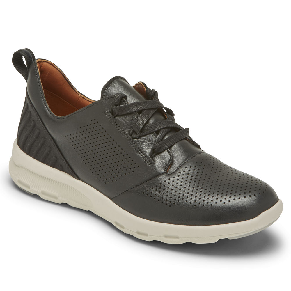 Rockport Womens PulseTech Tie - Sneakers Black - DEQ236710